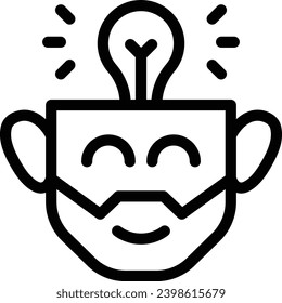Idea single vector line icon
