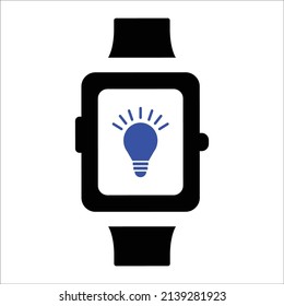 Idea smart watch icon. Wearable Body . Digitales tragbares Gerät, intelligentes Vektorsymbol