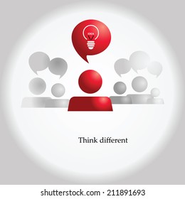 Idea. Social media. People chat.