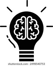 Idea solid glyph vector illustration