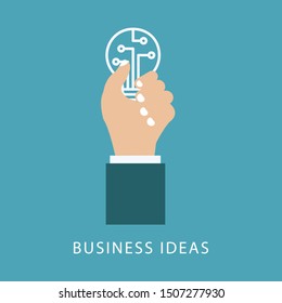 
Idea solution bulb human hand concept illustration