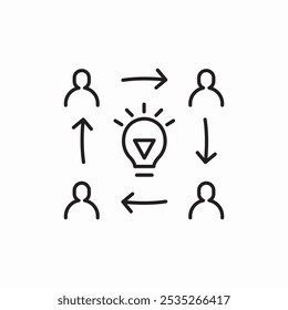 ícone de solução de ideia vetor de sinal
