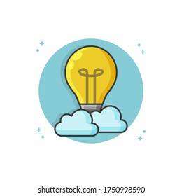 Concepto de Ilustración de Idea y Solución. Diseño de iconos de vectores de símbolos inteligentes