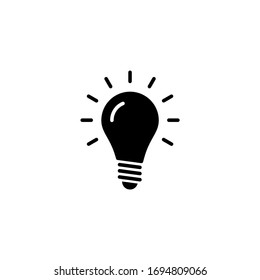 Idea, Solution, Lumen, Light Bulb Icon Vector Isolated On White Background.