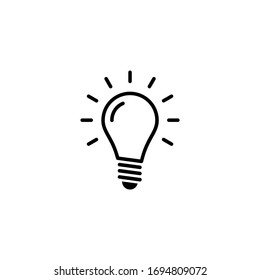 Idea, Solution, Lumen, Light Bulb Icon Vector Isolated On White Background.