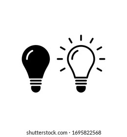 Idea, Solution, Lumen, Light Bulb Icon Vector Isolated On White Background