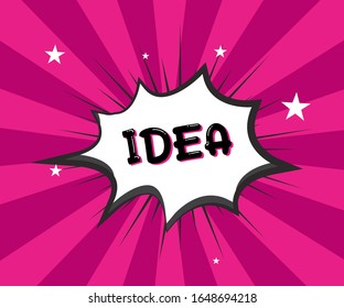 idea speech bubble banner poster text sticker