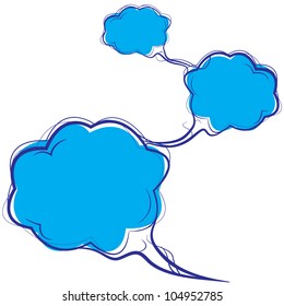 idea, speech and thought bubbles, diagram elements