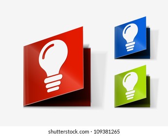 idea  sticker icon, vector design.