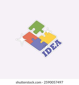 Idea Sticker Illustration for design needs, Landing Pages, Animation, Apps, Presentations, Content Creator and other Promotions