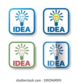 
IDEA stickers. Set of 4 stickers