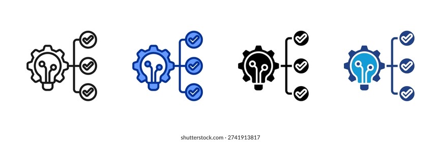 Idea Structure icon set multiple style collection