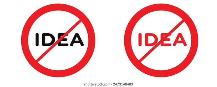 Idea submission prohibited indicating no suggestions accepted here