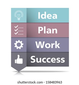 Idea - success concept, vector eps10 illustration
