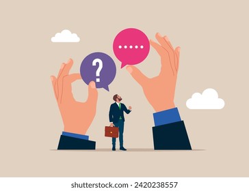 Idea of support and advice. Flat vector illustration