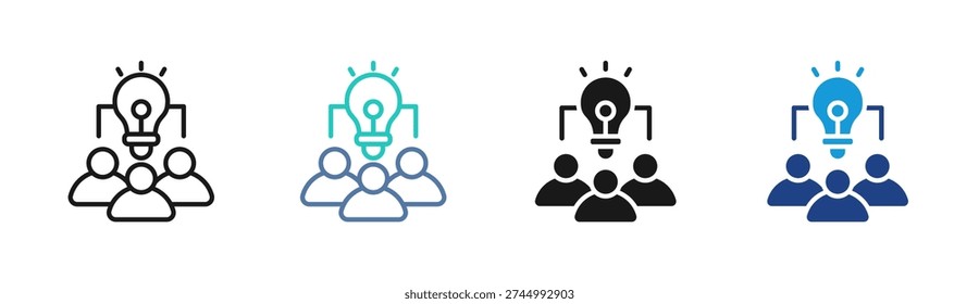 Idea Survey icon set multiple style collection