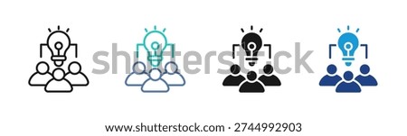 Idea Survey icon set multiple style collection