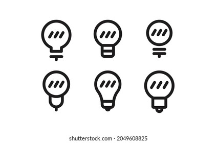 Idea symbol. Electric lamp vector icons. Light bulbs. 