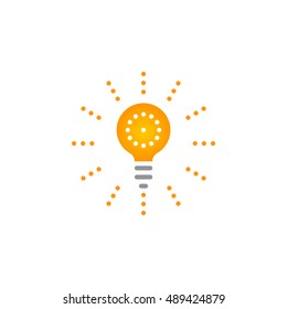 Idea symbol. light bulb icon vector, solid sign, colorful pictogram isolated on white, logo illustration