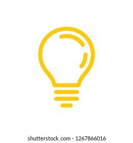 Idea symbol, light bulb linear vector icon