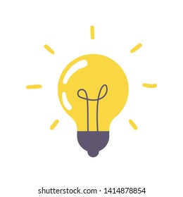 Idea symbol. Light bulb vector illustration icon.