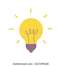 Idea symbol. Light bulb vector illustration icon.