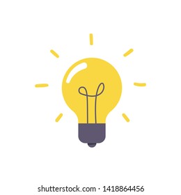 Idea symbol. Light bulb vector illustration icon.