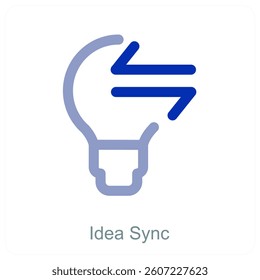 Idea Sync and innovation icon concept