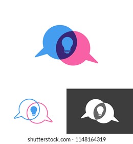 Idea talk forum chat and discussion logo icon