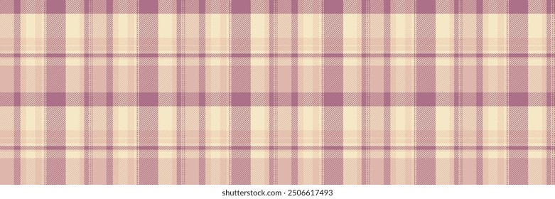 Idea tartan background textile, folklore fabric check pattern. Bold vector texture plaid seamless in light and pink colors palette.