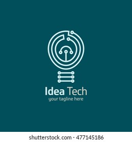 Idea Technology logo design template. vector illustration. great for your company logo