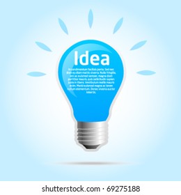 Idea template light bulb