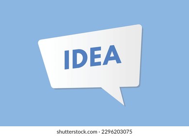Botón de texto Idea. Botones web de etiqueta de icono de signo de ideas