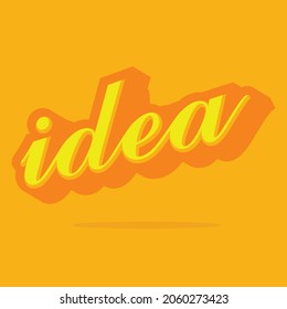 Idea text. A custom typography vector for website, poster, or illustration.