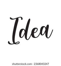 idea text on white background.