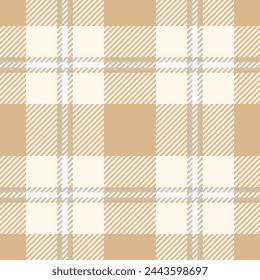 Idea texture vector fabric, shabby background textile tartan. Youth pattern seamless check plaid in burly wood and sea shell colors.