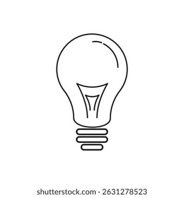 idea thin line icon light bulb vector illustration.eps