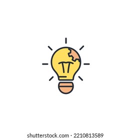 idea thin line icons. Vector illustration isolated on white. Editable stroke.