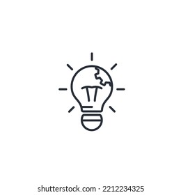 idea thin line icons. Vector illustration isolated on white. Editable stroke.