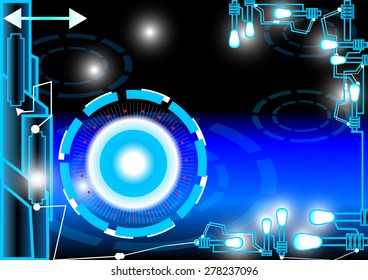 idea think and abstract blue light
