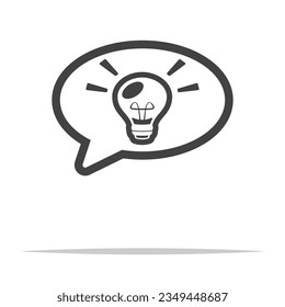 Idea thought bubble icon transparent vector isolated - Powered by Shutterstock - Get 15% off with code: PIKWIZARD15
