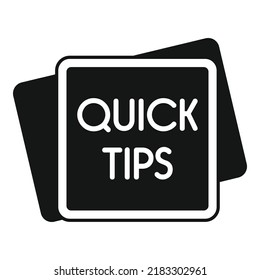 Idea tips icon simple vector. Quick tip. Info trick