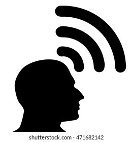 The idea of transmitting vector.Illustration wifi to send.Send idea wifi icon.