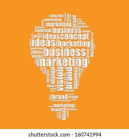 idea typography 3d text word art idea vector illustration word cloud 