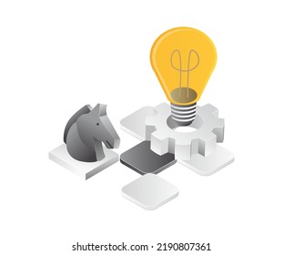 La idea de usar pasos de caballo para la estrategia de negocios