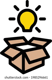idea vector color line icon