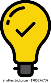 icono de línea de color de vector de ideas