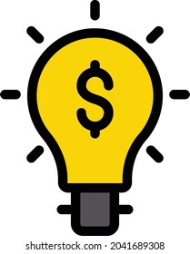icono de línea de color de vector de ideas