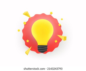Idea vector concept. 3d vector illustration