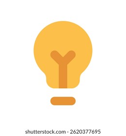 Idea Vector Design for Innovation and Creativity. Lightbulb concept icon for startup, planning, and solutions. Flat Icon